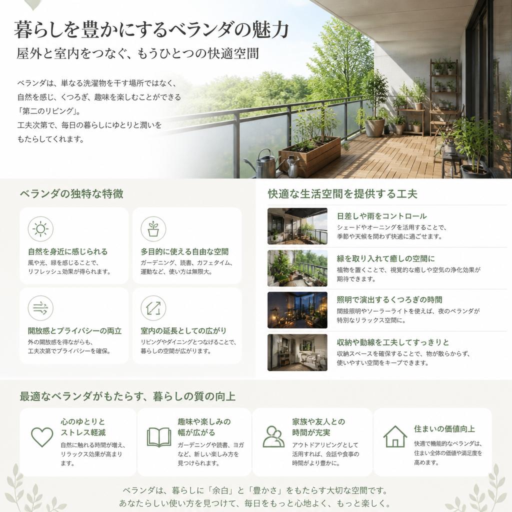 3. ベランダの特徴と快適性