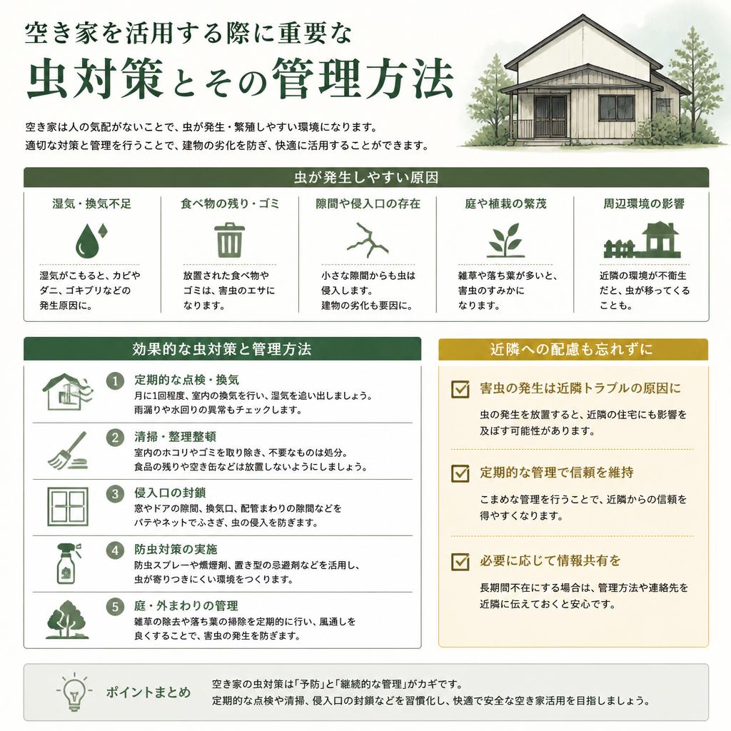 空き家の管理と虫対策