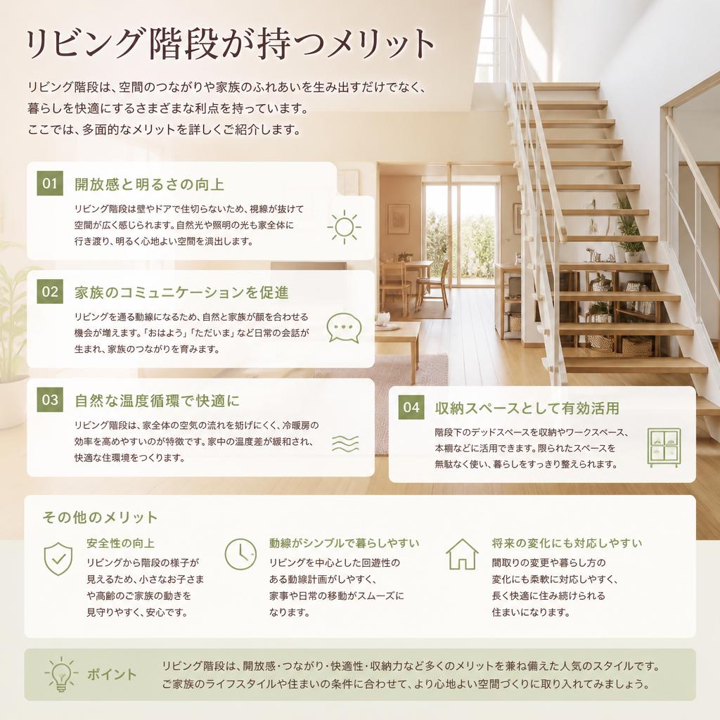 リビング階段のメリット