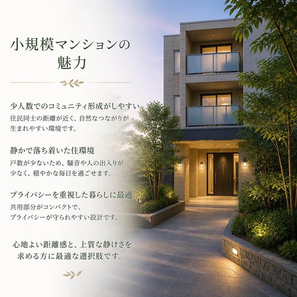 小規模マンションの魅力