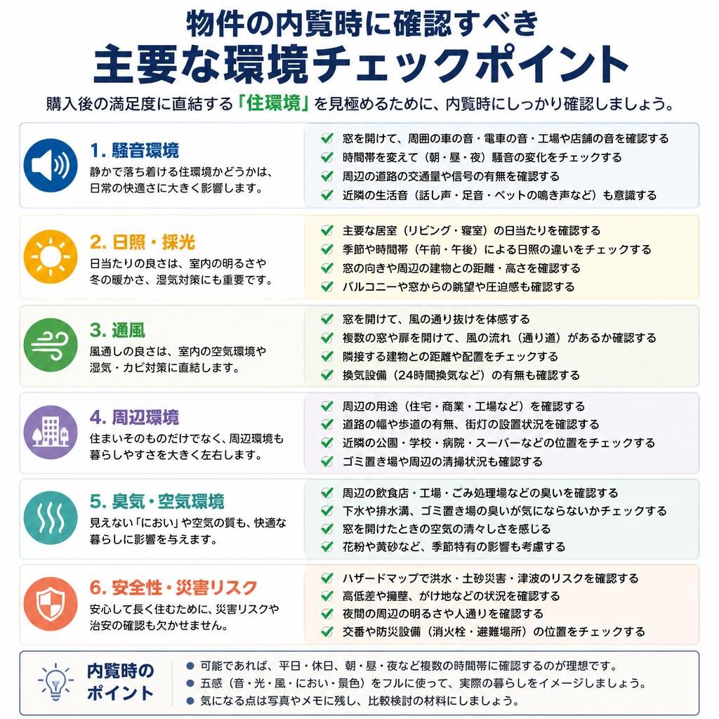 環境チェックリスト：ここは見逃せない！