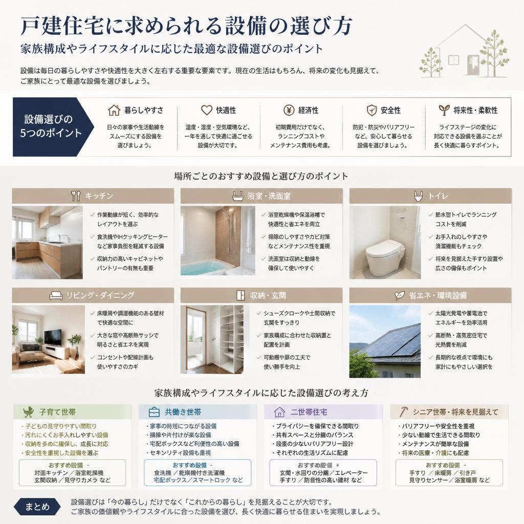 2. 住まい手のライフスタイルを反映した設備選び