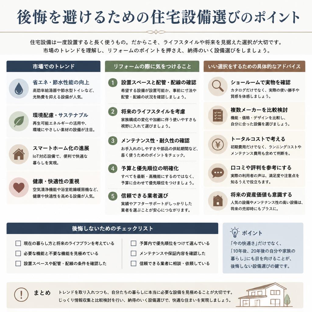 住宅設備選びのポイント｜成功するための秘訣